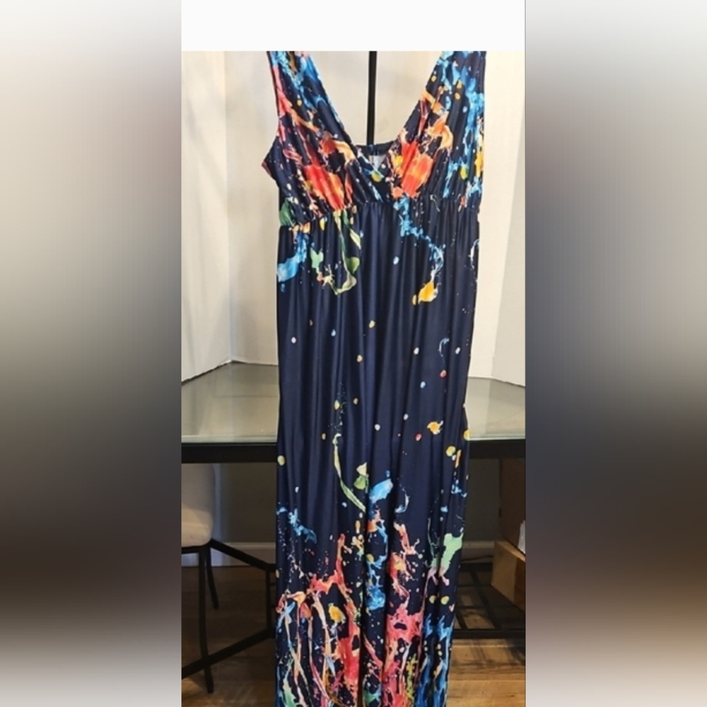 Colorful Abstract Maxi Dress - Picture 5 of 5